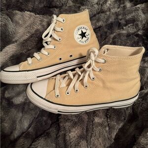 Converse High-Top Sneakers in Cream